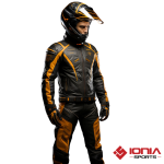 Yellow motorcycle suit