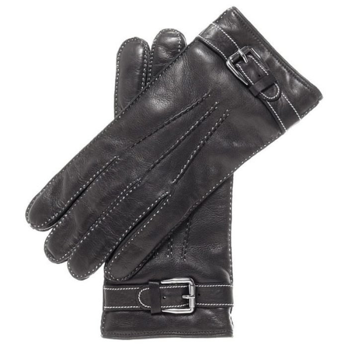 Leather Gloves With Buckle