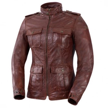 Maroon Leather Jacket Women
