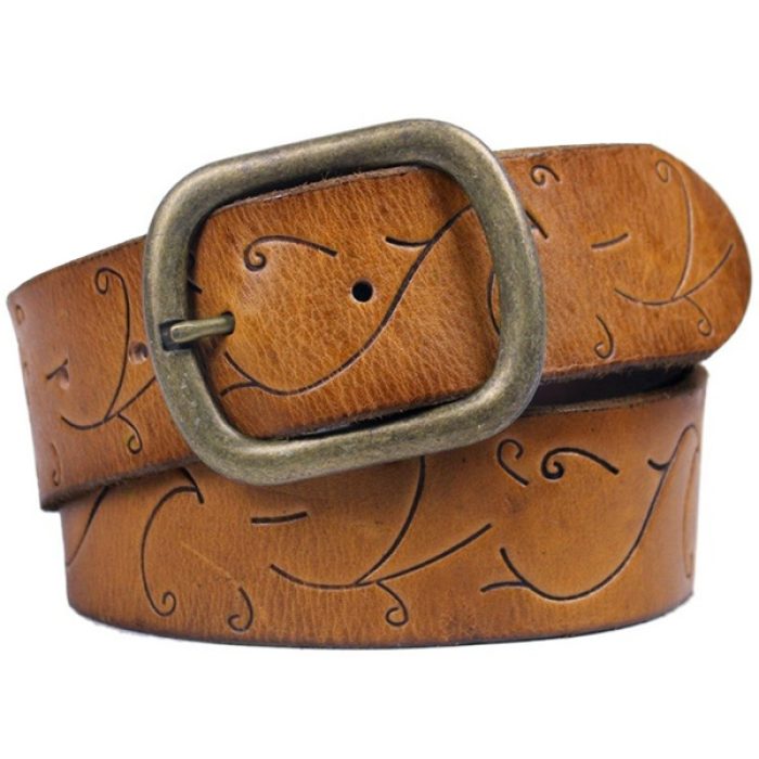 Brown Faux Leather Belt