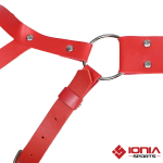 red faux leather arm cage