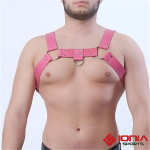 pink chest harness for men