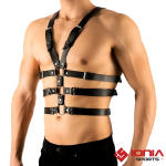 Vegan leather male harness