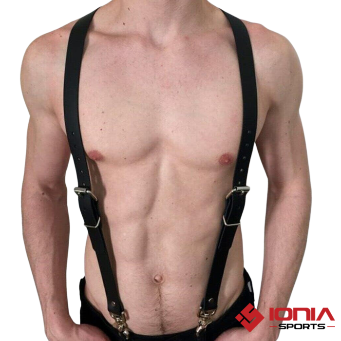 Black Leather Harness Belt