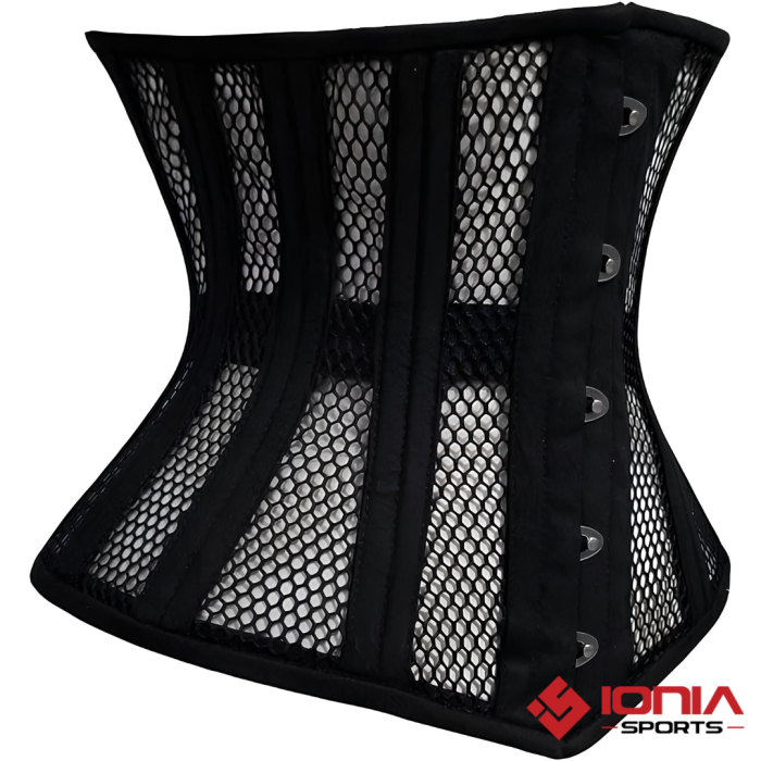 black mesh corset side underbust