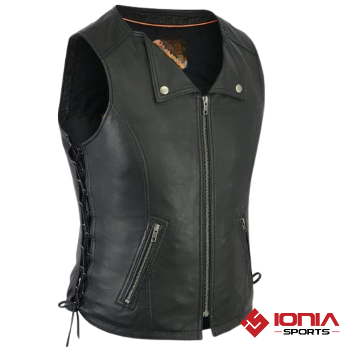 Women's Leather Riding Vest
