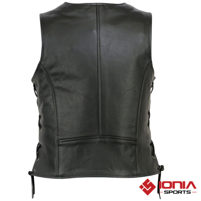 Leather Motorcycle Vest for Women
