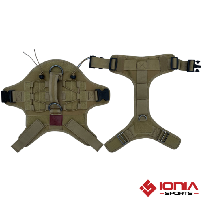 Front and back of Tactical Dog Harness