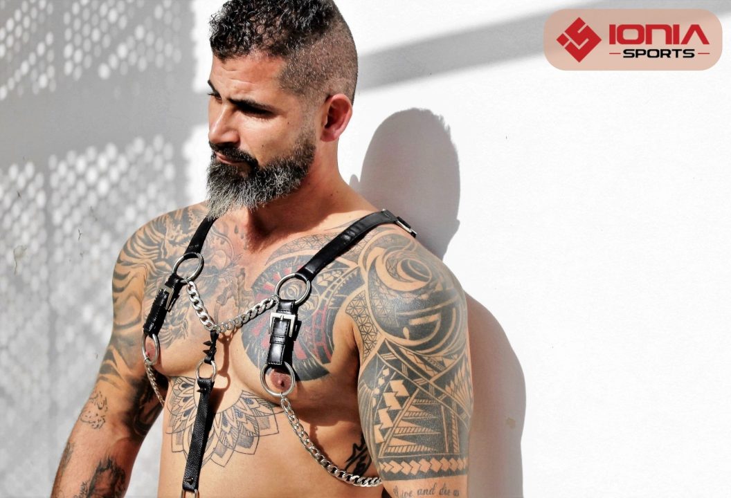 chest leather harness for men